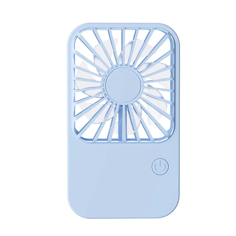  Ultra Thin Portable Pocket Fan USB Rechargeable 3-Speed Adjustable Handheld Fans With Stand 2-in-1 Desk Fan For Outdoor Travel Peaceful Pleasures Health and Wellness Blue
