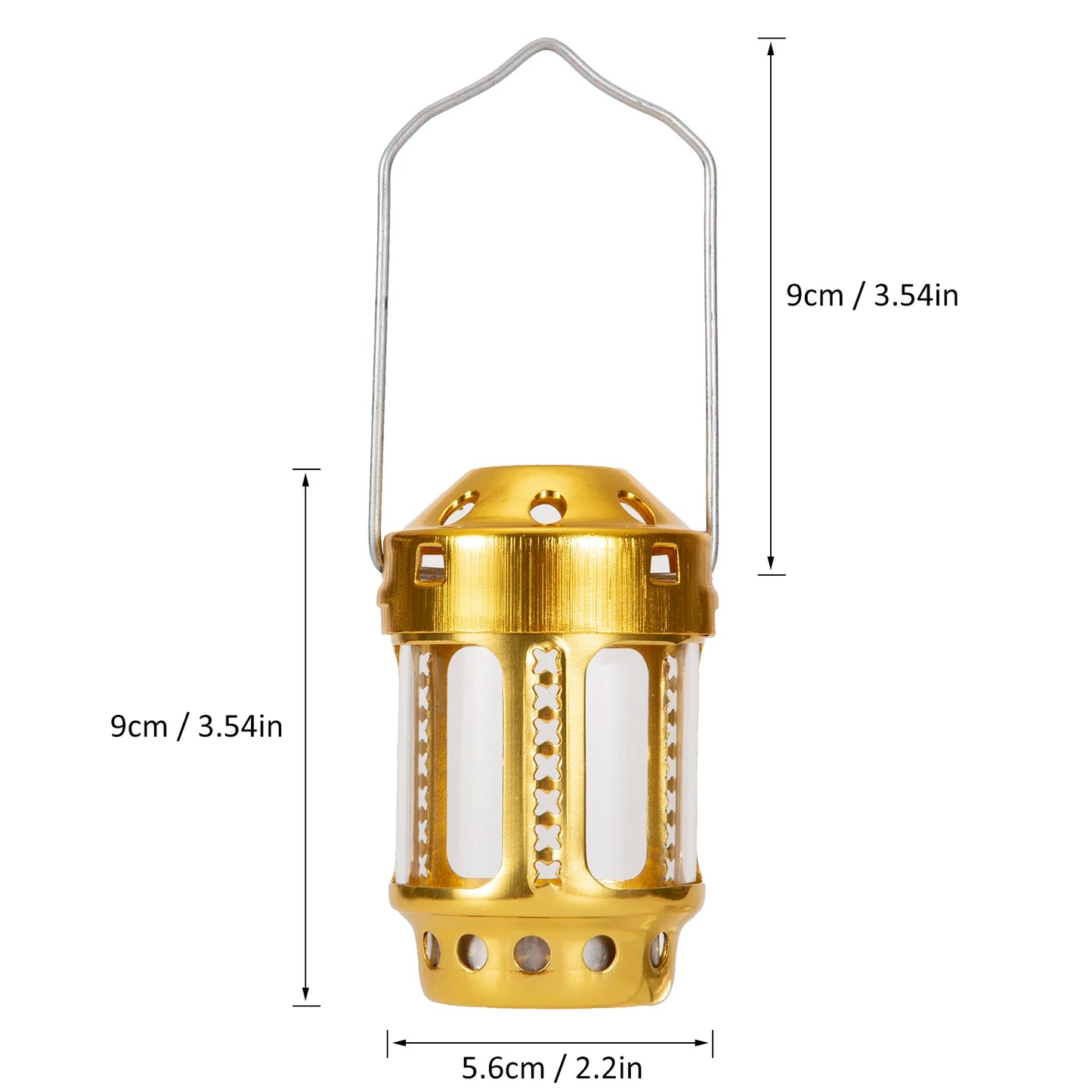 Outdoor Camping Angling Candle Lamp Lantern Mini Bright Aluminium