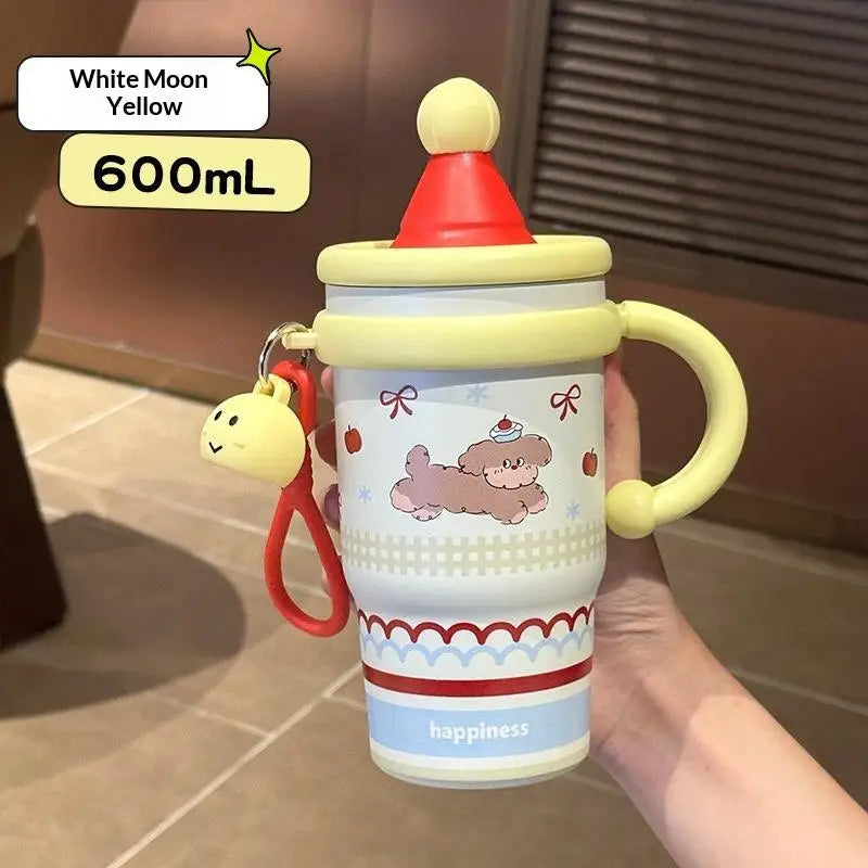 600ml Cartoon Stainless Steel 316 Leak-Proof Tumbler for Girls