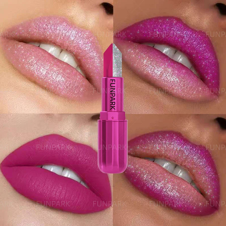 FUNPARK Glitter Two-Tone Matte Lipstick | High Pigment Lip Glaze