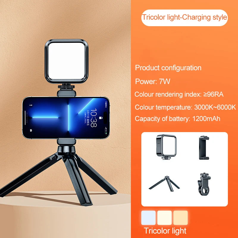 Led photography lighting Led Light Ring With Tripod Rechargeable Led Light Selfie Ring Lamp Photo Shooting Light Ring Phone Peaceful Pleasures Health and Wellness Tricolor With tripod China Mainland