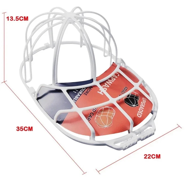 Multifunctional Baseball Cap Washer Fit for Adult/Kid's Hat Washer Frame/Washing Cage Double-deck Hat Cleaners Shaper Protector Peaceful Pleasures Health and Wellness White
