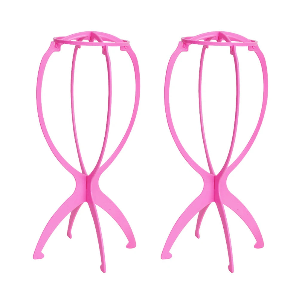 3-Pack Folding Wig Stand | Portable Adjustable Hat Display Holder
