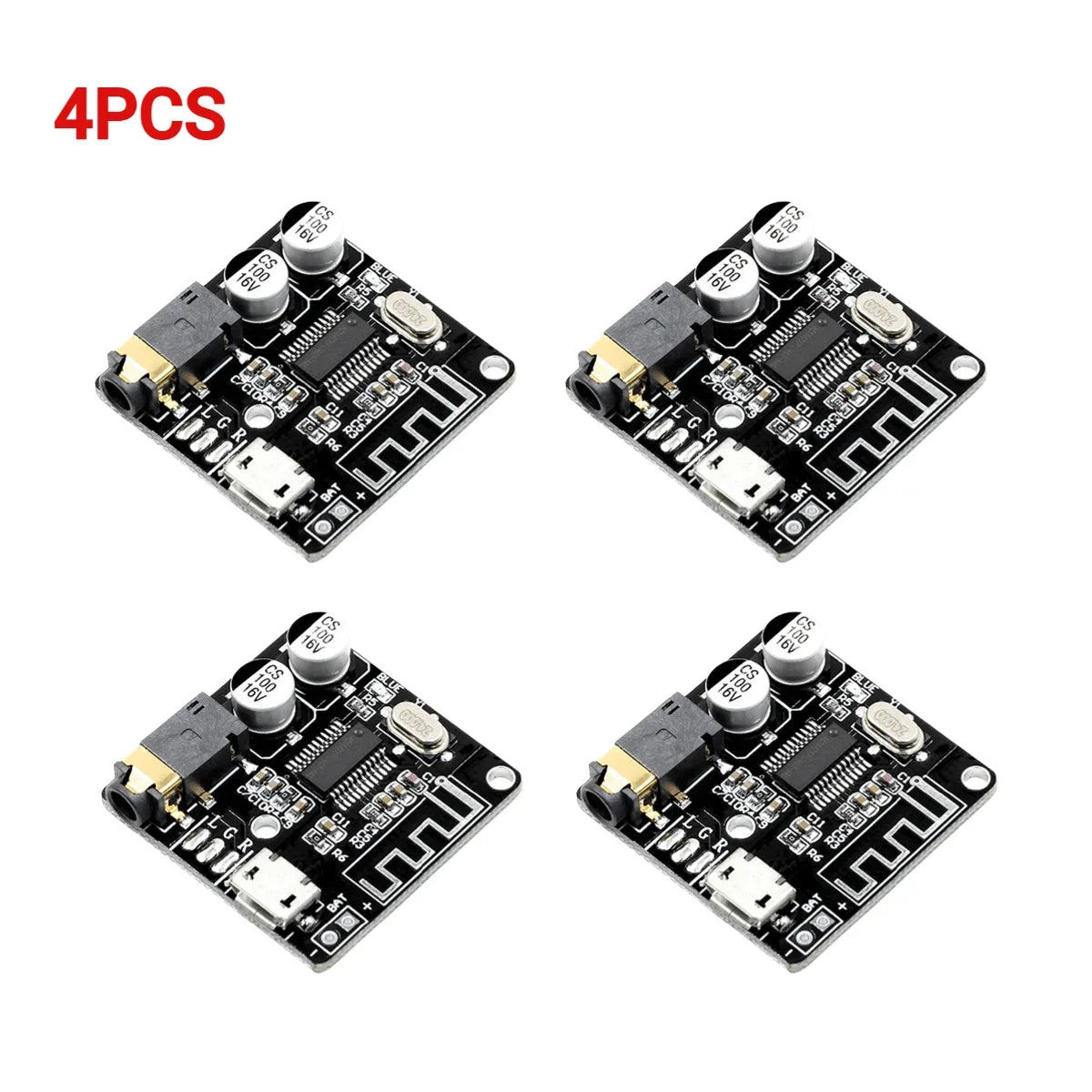 1-5PCS VHM-314 Wireless Stereo Music Module 3.5mm Audio Aux Bluetooth Audio Receiver Board Micro USB 5V Car Audio Decoder Board Peaceful Pleasures Health and Wellness 4PCS