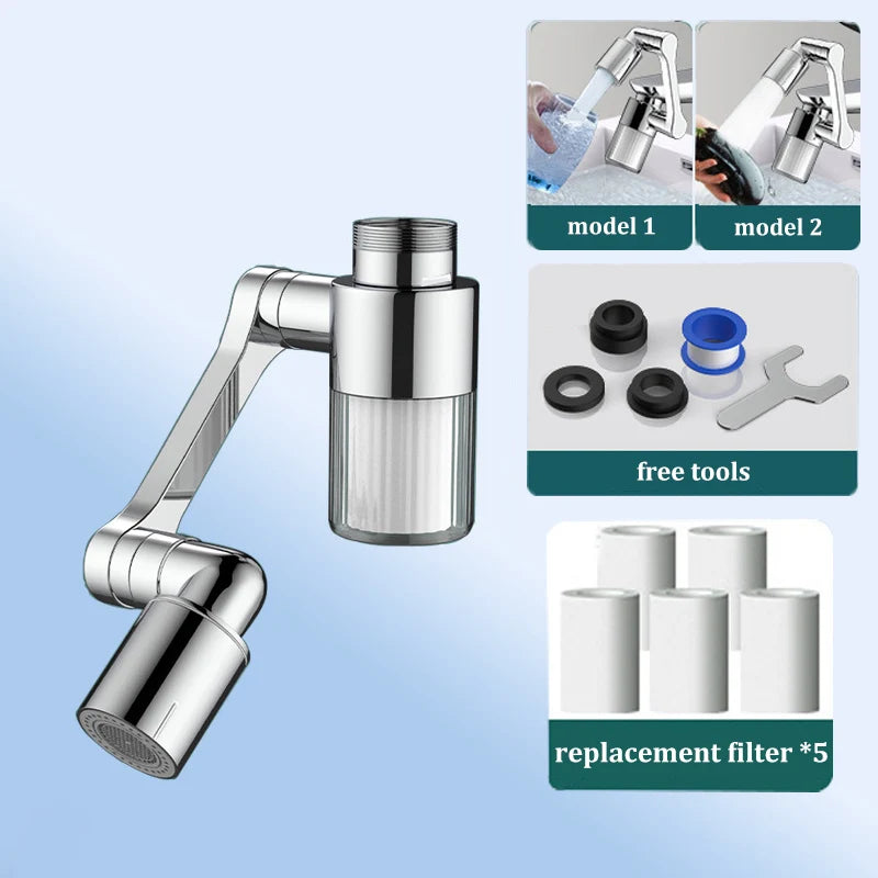 1080° Rotating Faucet Aerator Extender – Kitchen & Bathroom