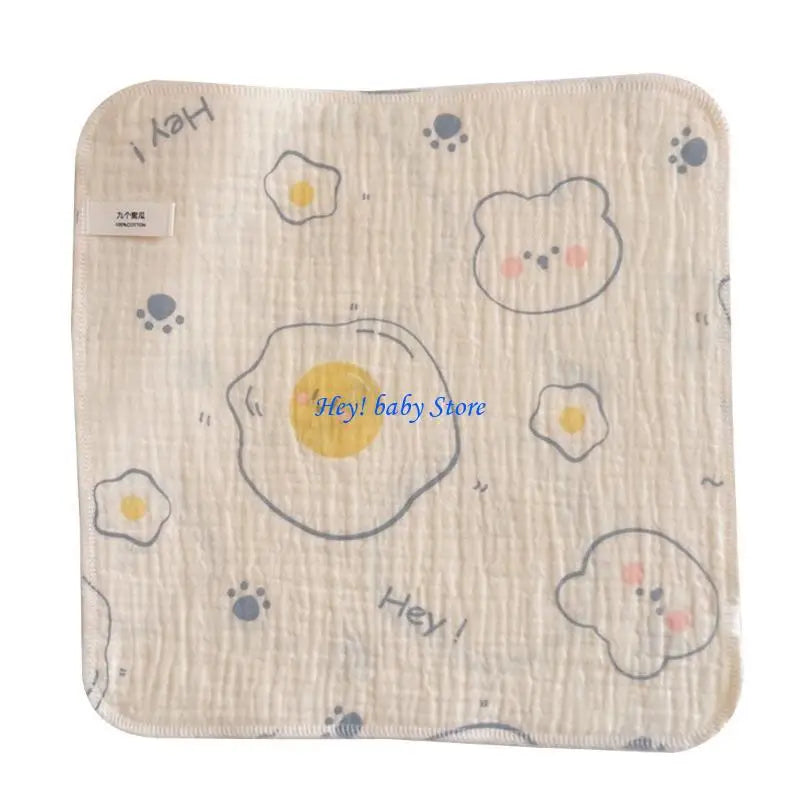 4-Layer Muslin Baby Burp Cloths | Soft Newborn Washcloths