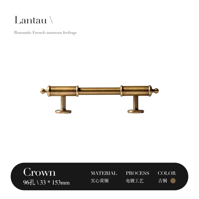 French Antique Bronze Brass Cabinet & Drawer Handles | Retro