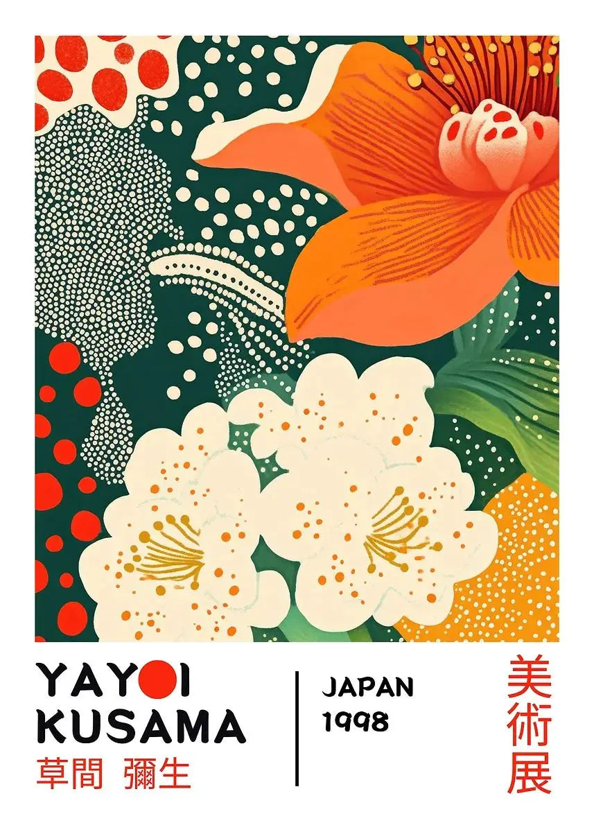Yayoi Kusama Pumpkin Abstract Canvas Wall Art | Nordic Modern Print