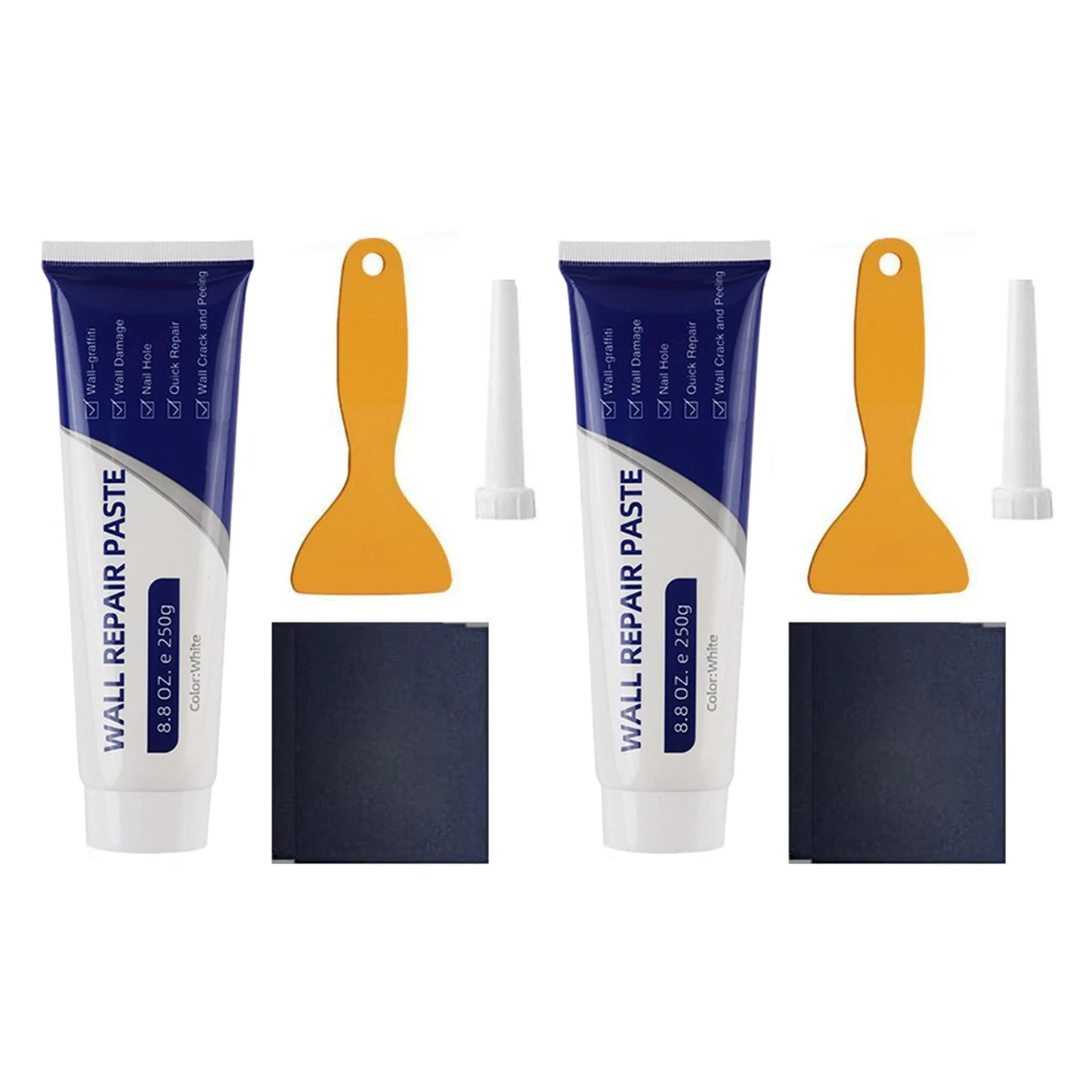 Dry Wall Patch Repair Kit 250g Wall Mending Agents Multi-Functional Quick-Drying Wall Repair Paste Heavy Duty Concrete Sealant Peaceful Pleasures Health and Wellness 2pcs