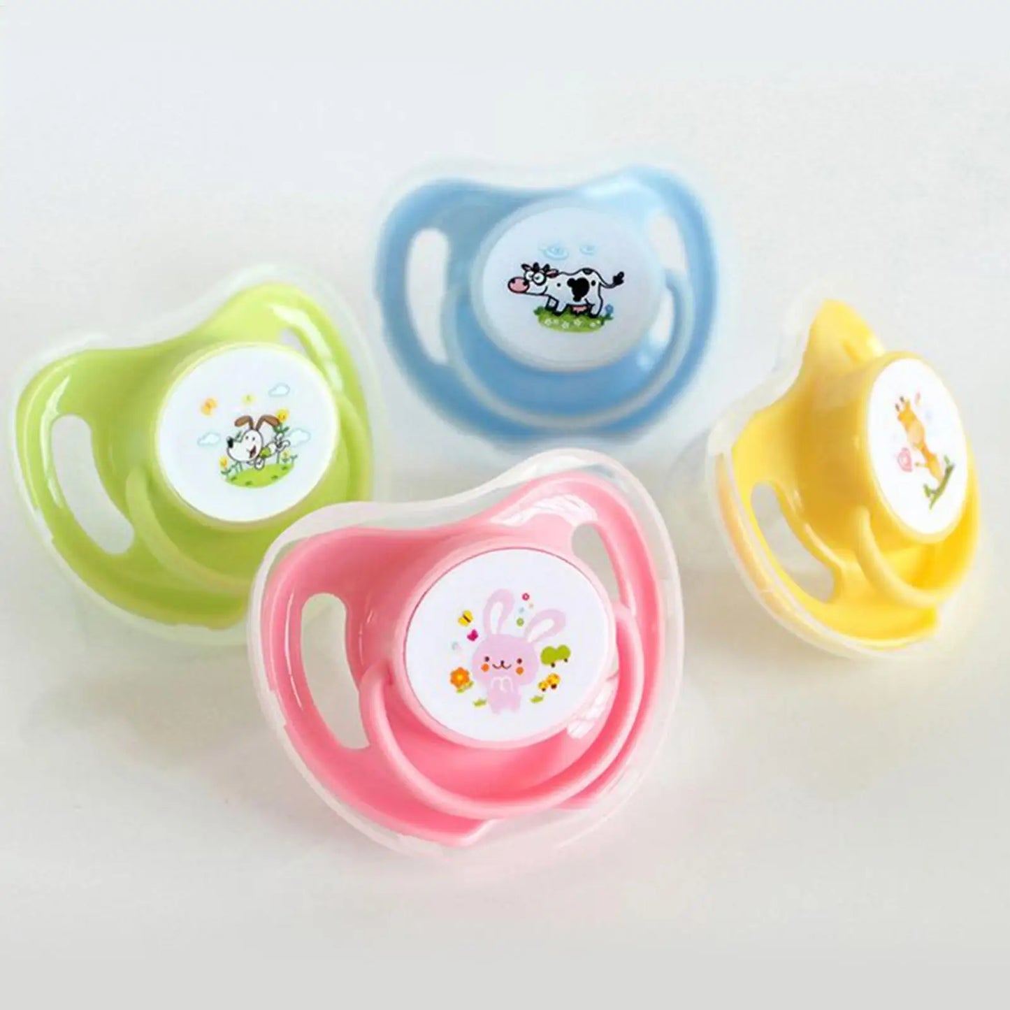 4-Pack Silicone Butterfly Pacifier for Kittens & Puppies + Dust Cover