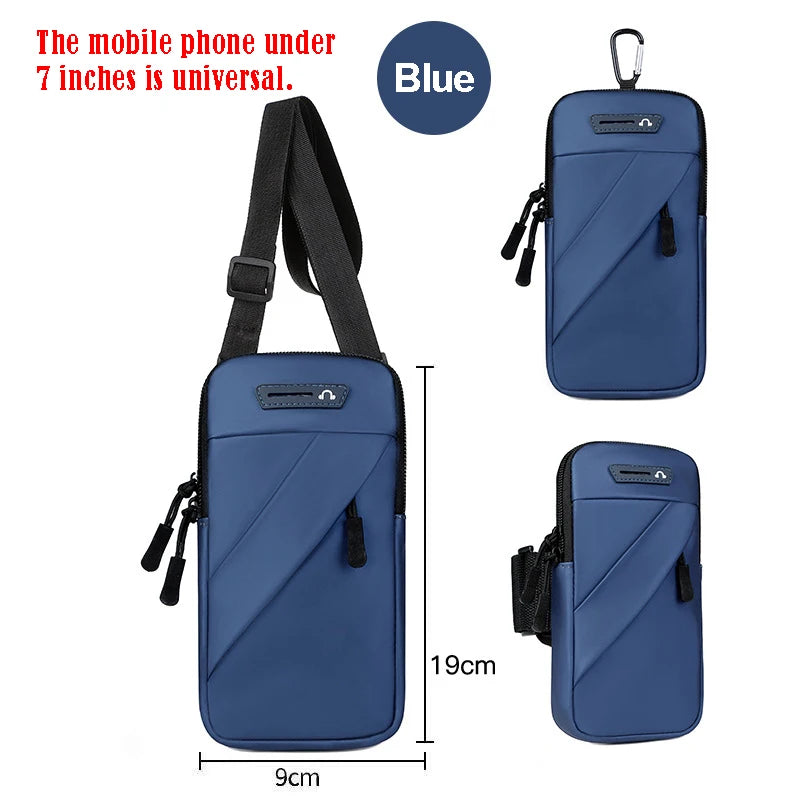 Mobile Phone Bag Wrist Armbands Running Bag For Phone Mp3 Mp4 Bags Armband On The Phone Bags Accessories Sleeve Bags Women's Bag Peaceful Pleasures Health and Wellness Blue with strap China Mainland