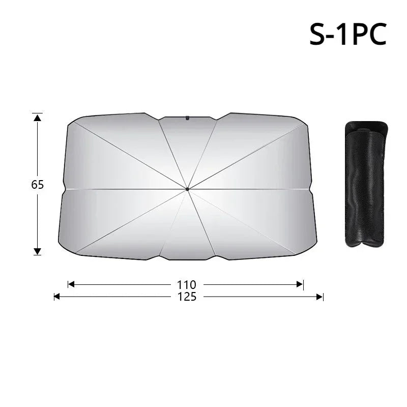 Folding Car Windshield Sunshade Umbrella | UV Block & Heat Shield