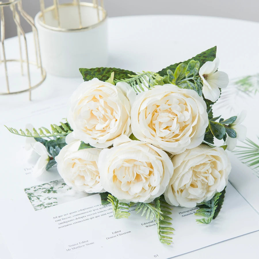 Silk Peony Artificial Flowers – Wedding, Home Décor & Gift