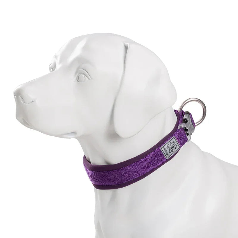 TRUELOVE Adjustable Padded Pet Dog CollarComfort and Ventilation Pull-resistant Explosion proof Personalized Printing YC1853 Peaceful Pleasures Health and Wellness Purple L China Mainland