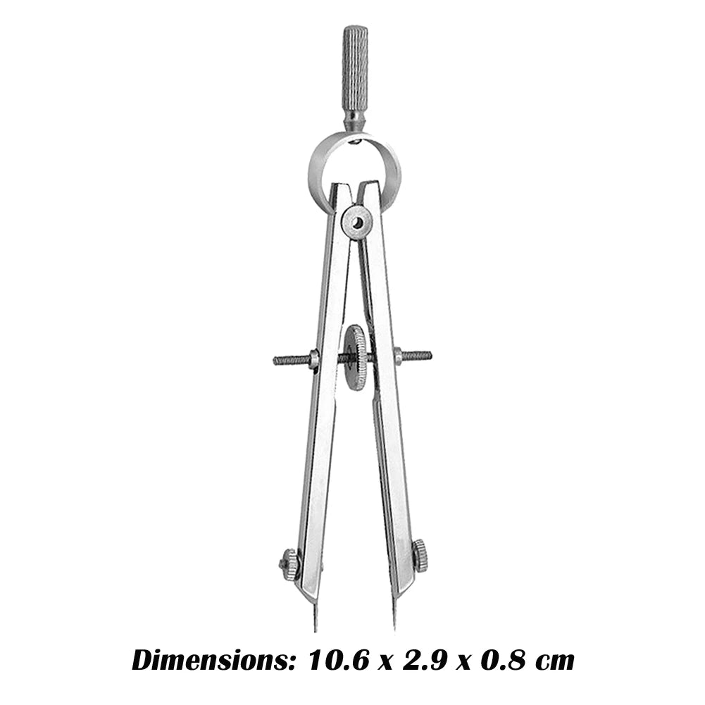 Spring Protractior Compasses Multi-function Leather Engineering Compasses Math Geometry Set with Lock Drawing Tools Peaceful Pleasures Health and Wellness