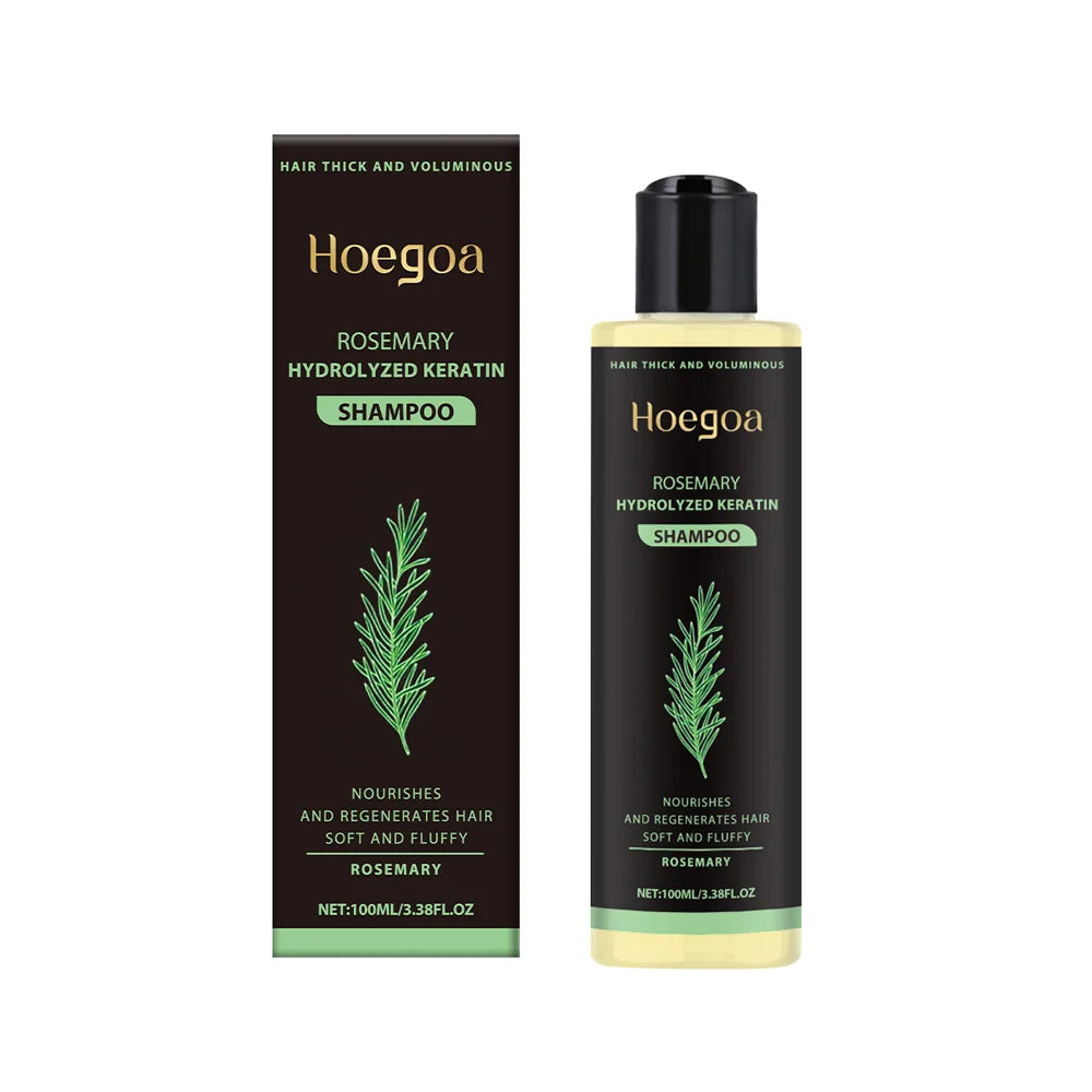 3pcs Rosemary Hair Growth Shampoo Thickening Hydrolyzed Keratin Dry Frizzy Damaged Repair Moisturizing Scalp Cleaning Shampoo Peaceful Pleasures Health and Wellness 1pcs