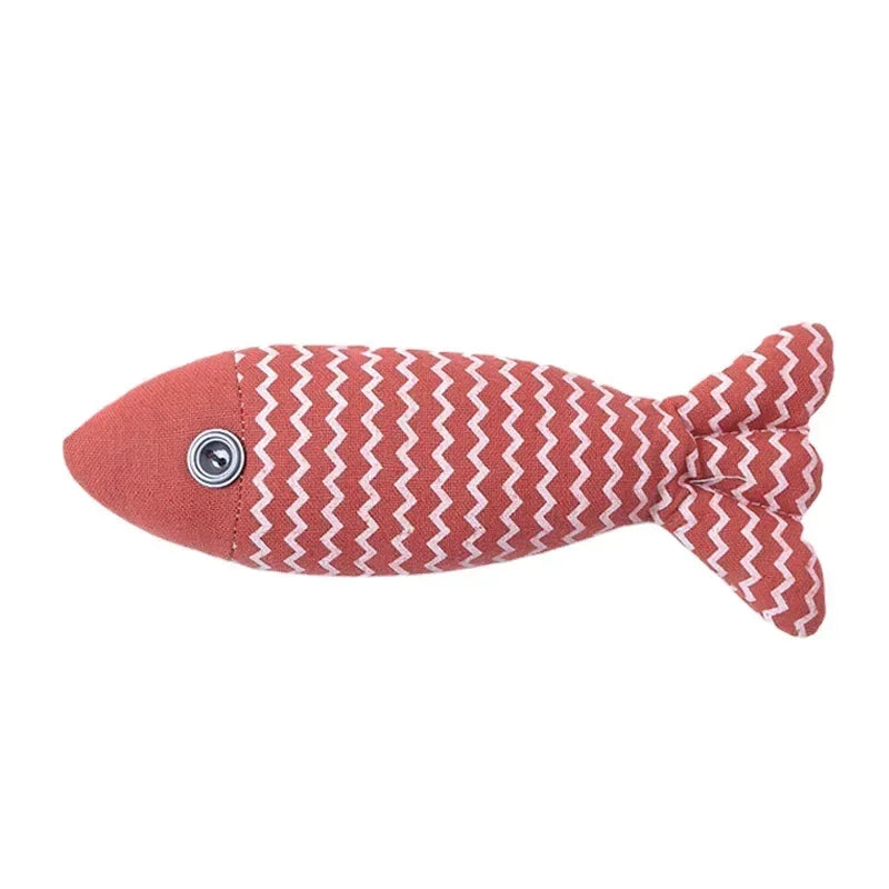 Cat Mint Fish Plush Toy – Teething Chew Stick for Cats