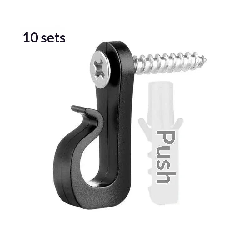 10-Pack Screw-In String Light Hooks | Indoor & Outdoor Use String Light Hooks Peaceful Pleasures Health and Wellness A1