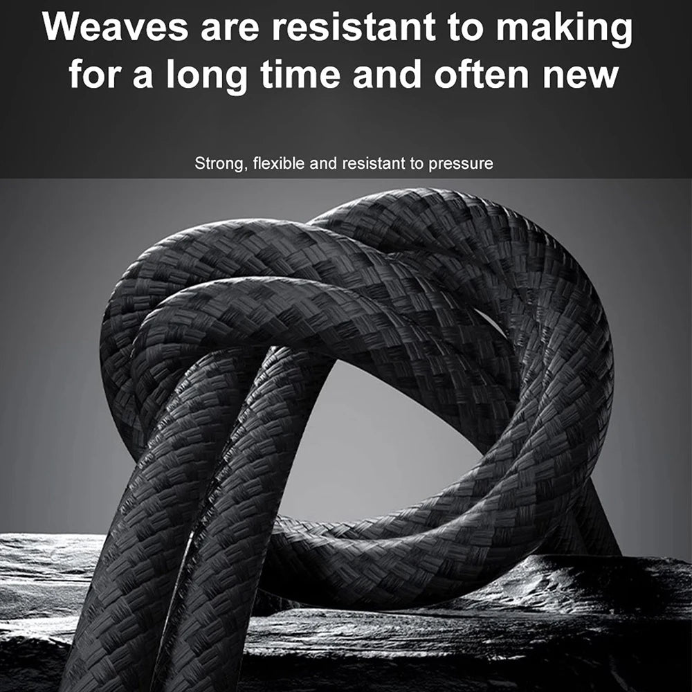 120W USB-A to USB-C Fast Charging Braided Cable – Tungsten Gold Peaceful Pleasures Health and Wellness