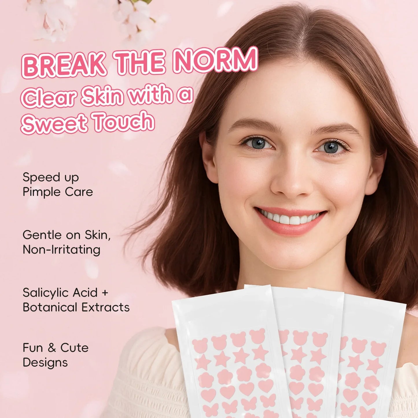 Laikou Sakura Acne Patches – Pimple Concealer Dots 24pc