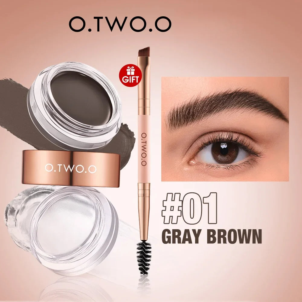 O.TWO.O 2-in-1 Eyebrow Pomade Brow Gel Wax – Waterproof