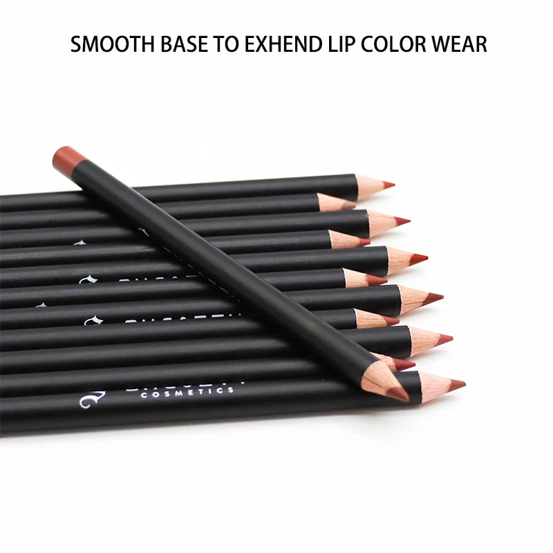 12pcs Matte Lipstick Lip Liner Set, 12 colors, nude, velvet, matte, soft mist, long-lasting, 0.8g*12 Peaceful Pleasures Health and Wellness