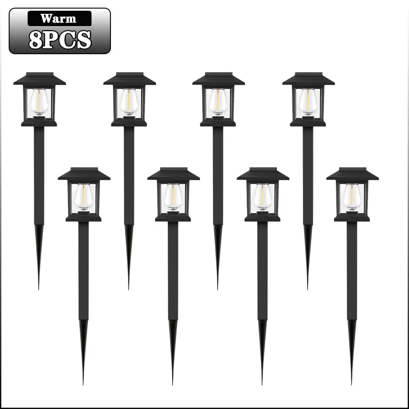 Solar LED Ground Stake Lights – Garden & Lawn 2–8 Pack