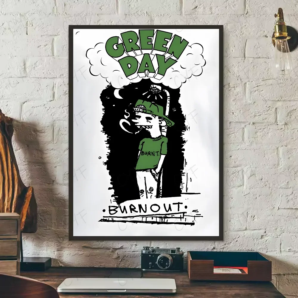 Green Day Vintage Retro Canvas Poster | Rock Band Wall Art