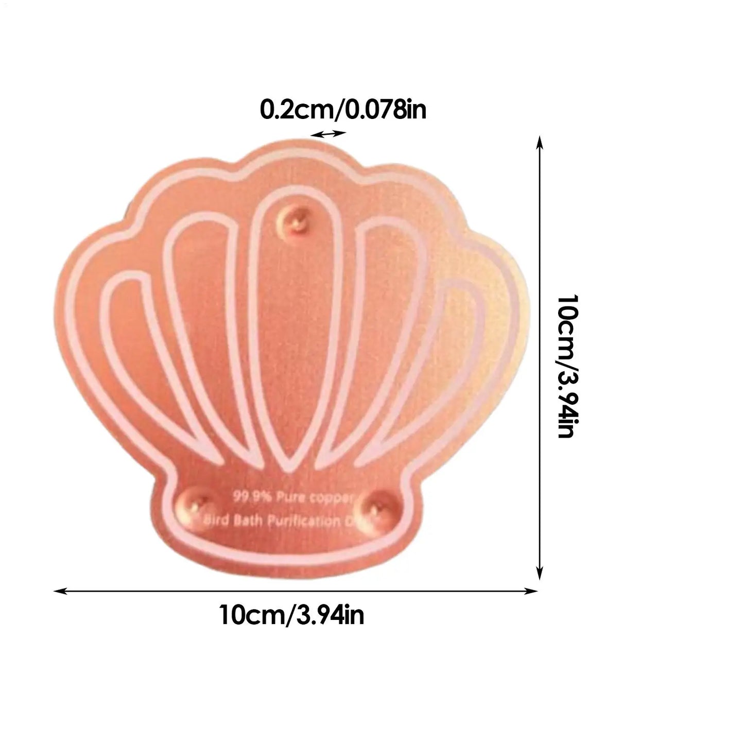 Copper Bird Bath Dish | Weather-Resistant Triple-Point Tray
