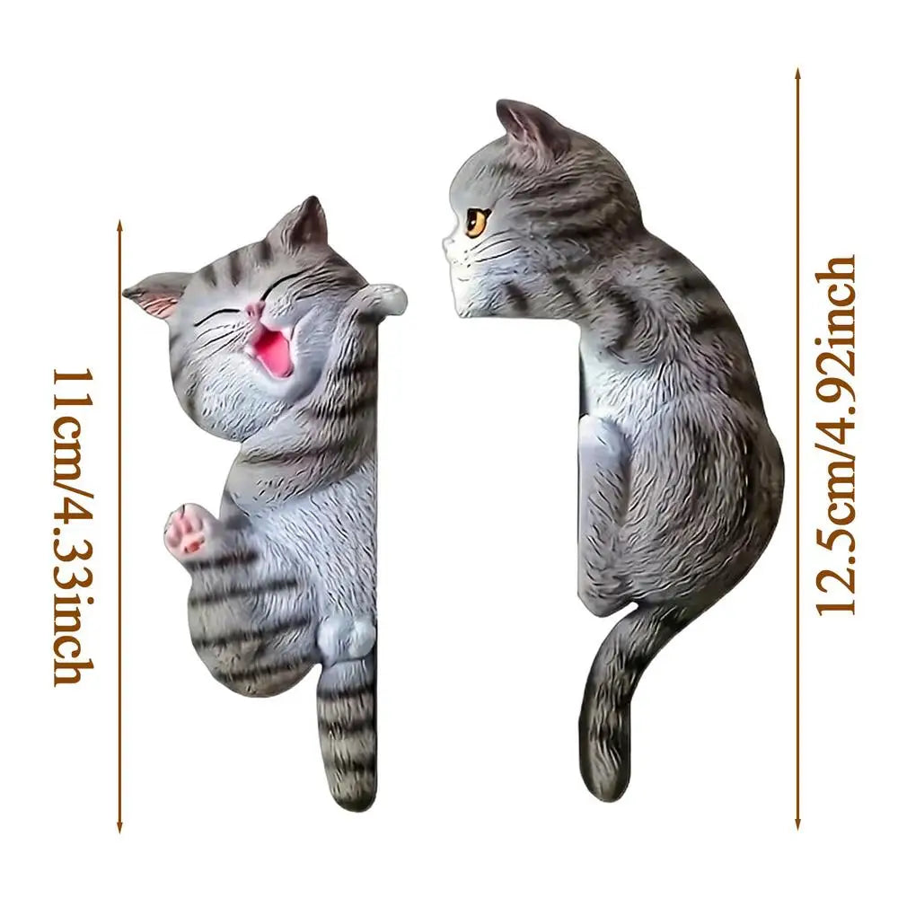 Light Panel Sticker 2-Piece 2D Removable Cartoon Cat Wall Art Decals For Light Panel For Home Office Kids Room Bedroom Kitchen Peaceful Pleasures Health and Wellness Gray China Mainland