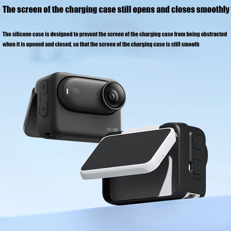 Silicone Case For Insta360 GO 3S Camera Battery Compartment and fuselage Protective Cover Case with Lens Cap Peaceful Pleasures Health and Wellness