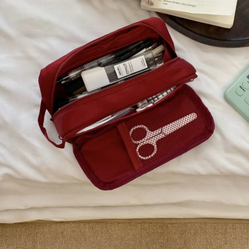 Large Travel Makeup Bag with Handle & Divider | Women