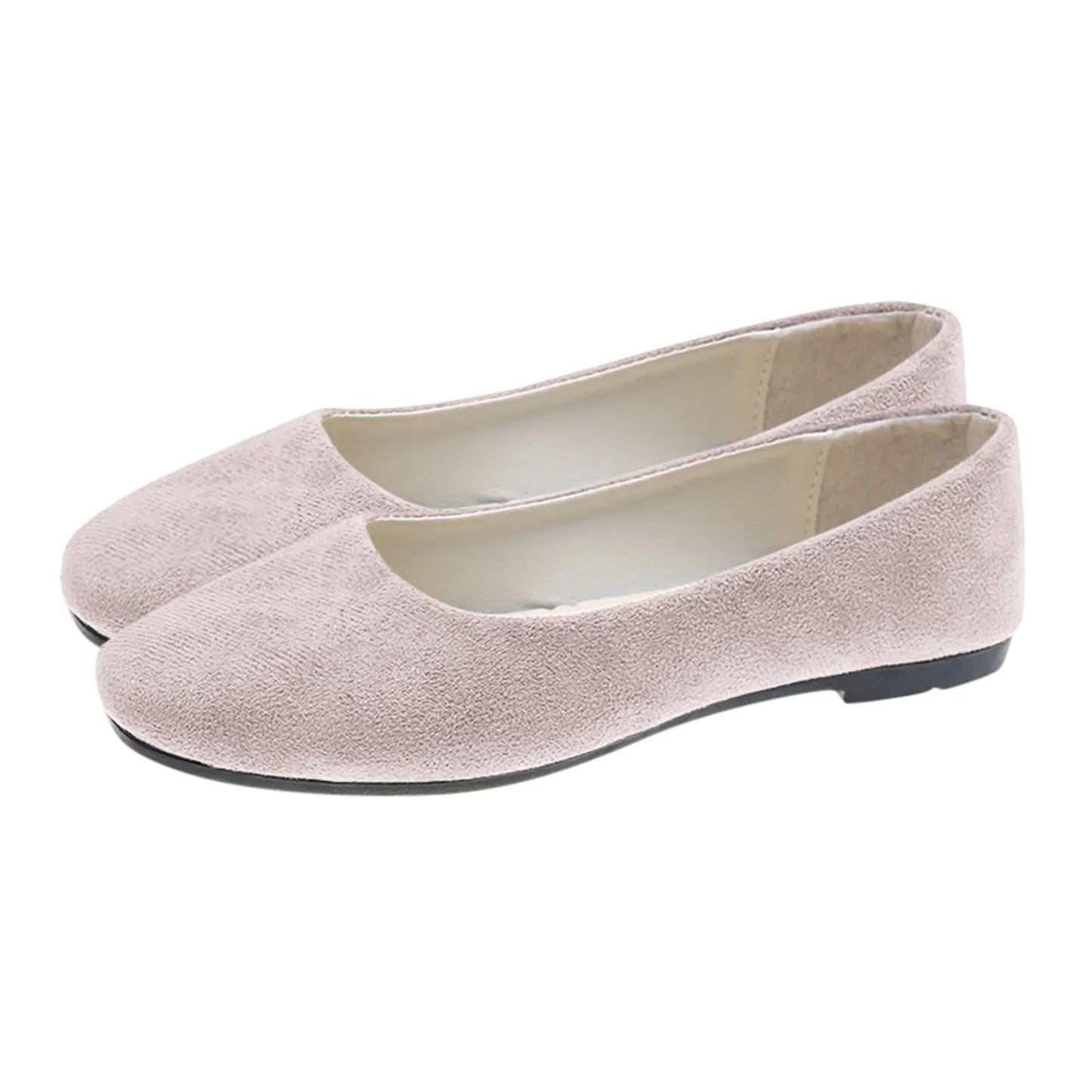 Woman Flats Casual Round Toe Cute Flats Flock Mocasines Ballerina Church Flats Female Suede Elegant Soft Sole Mom Shoes Peaceful Pleasures Health and Wellness