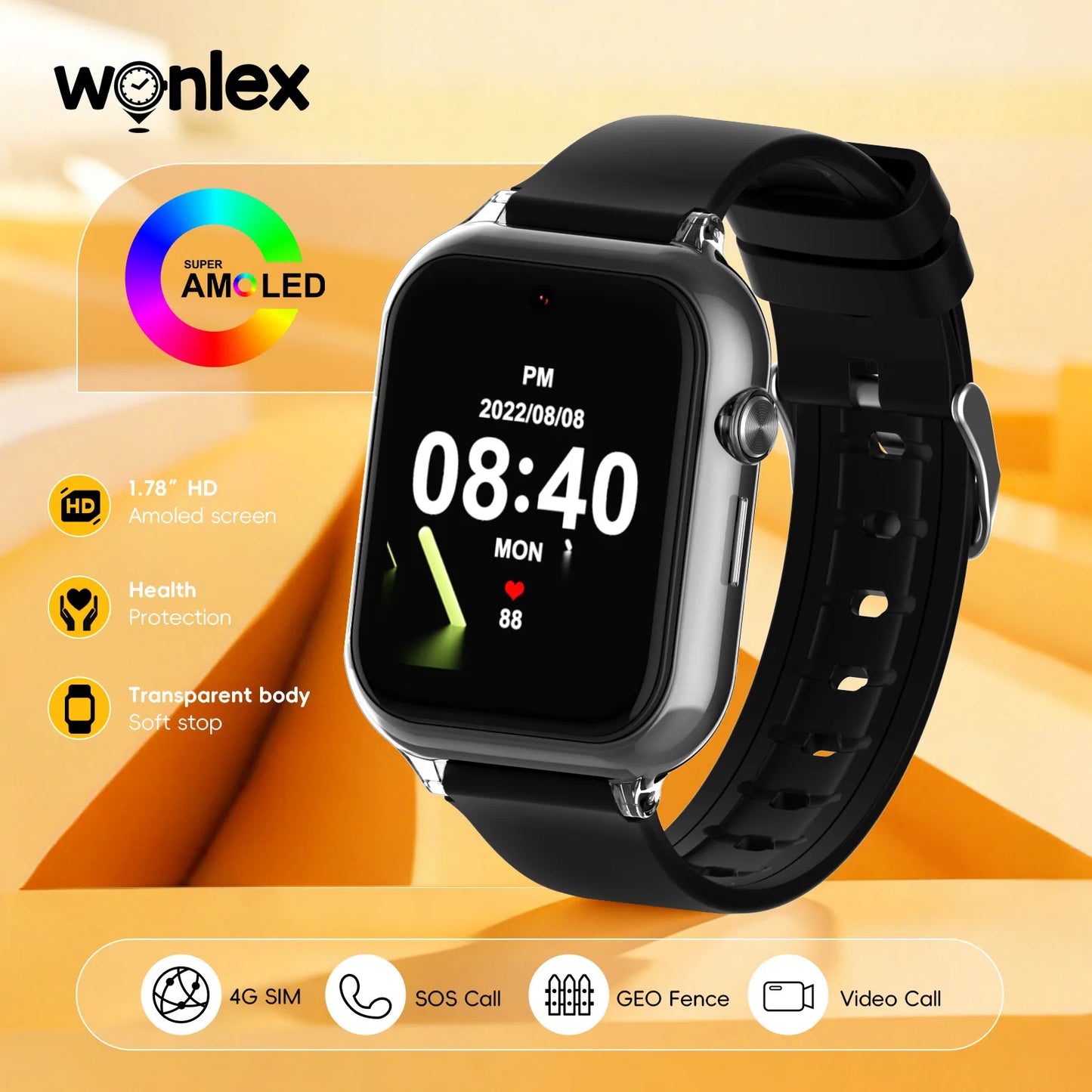 KT38X4 Kids 4G Smart Watch | GPS, OLED Screen, SOS Alert