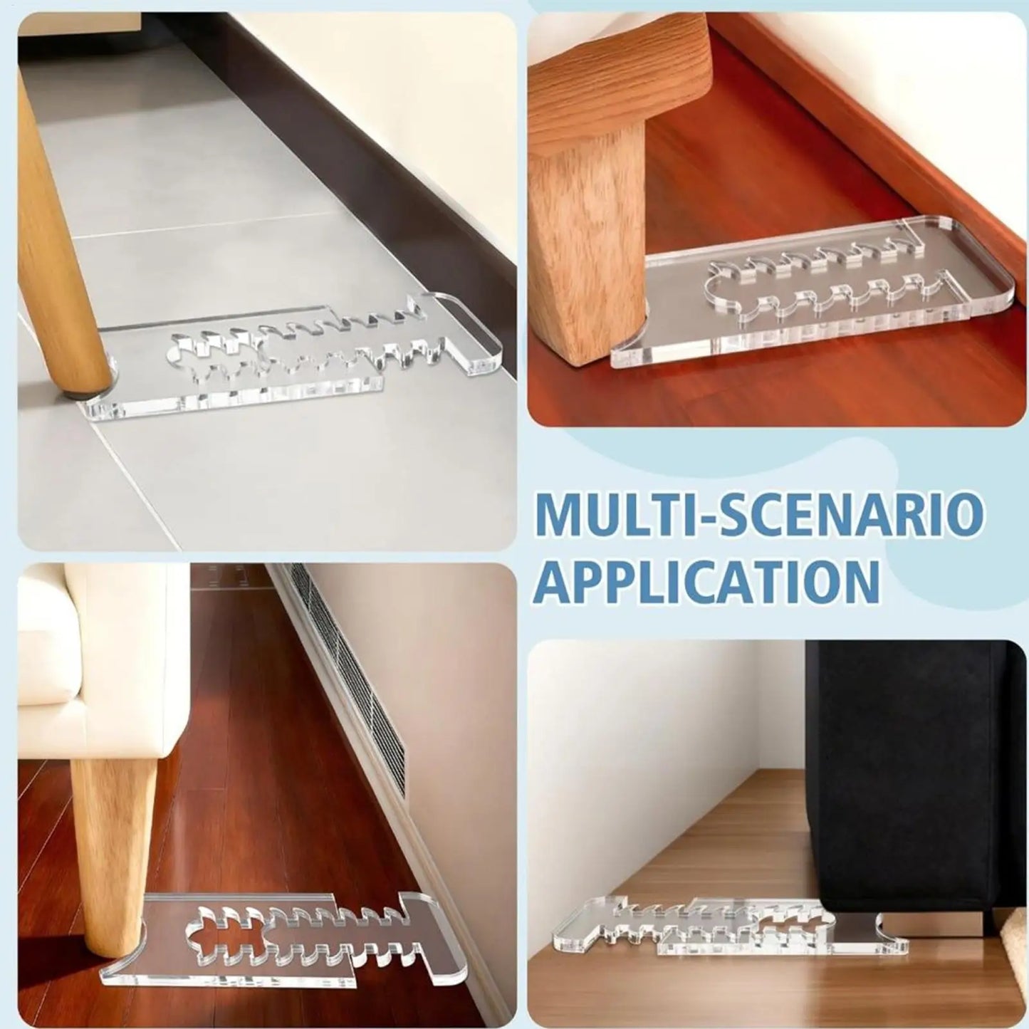 Clear Acrylic Couch Wall Spacer – Adjustable Furniture Stopper