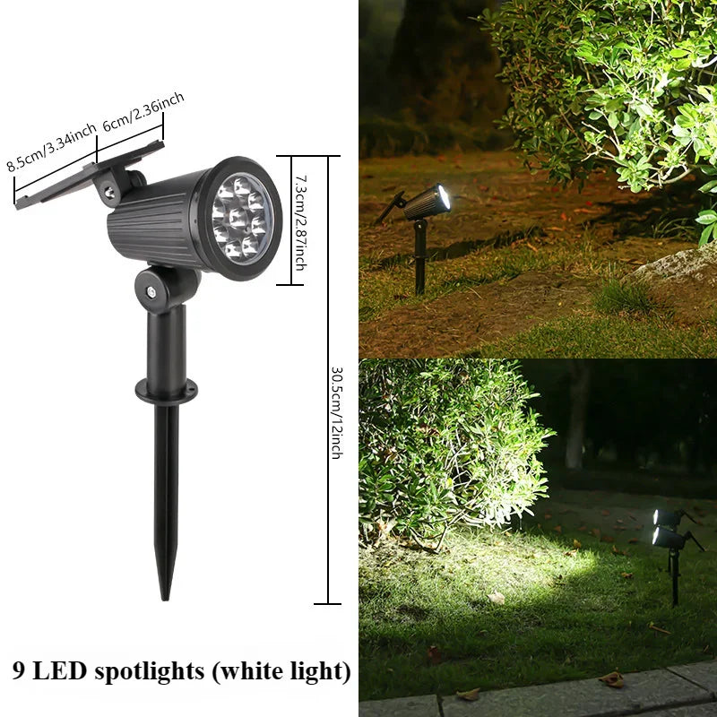 Solar LED Spotlight Outdoor Waterproof Garden Landscape Light