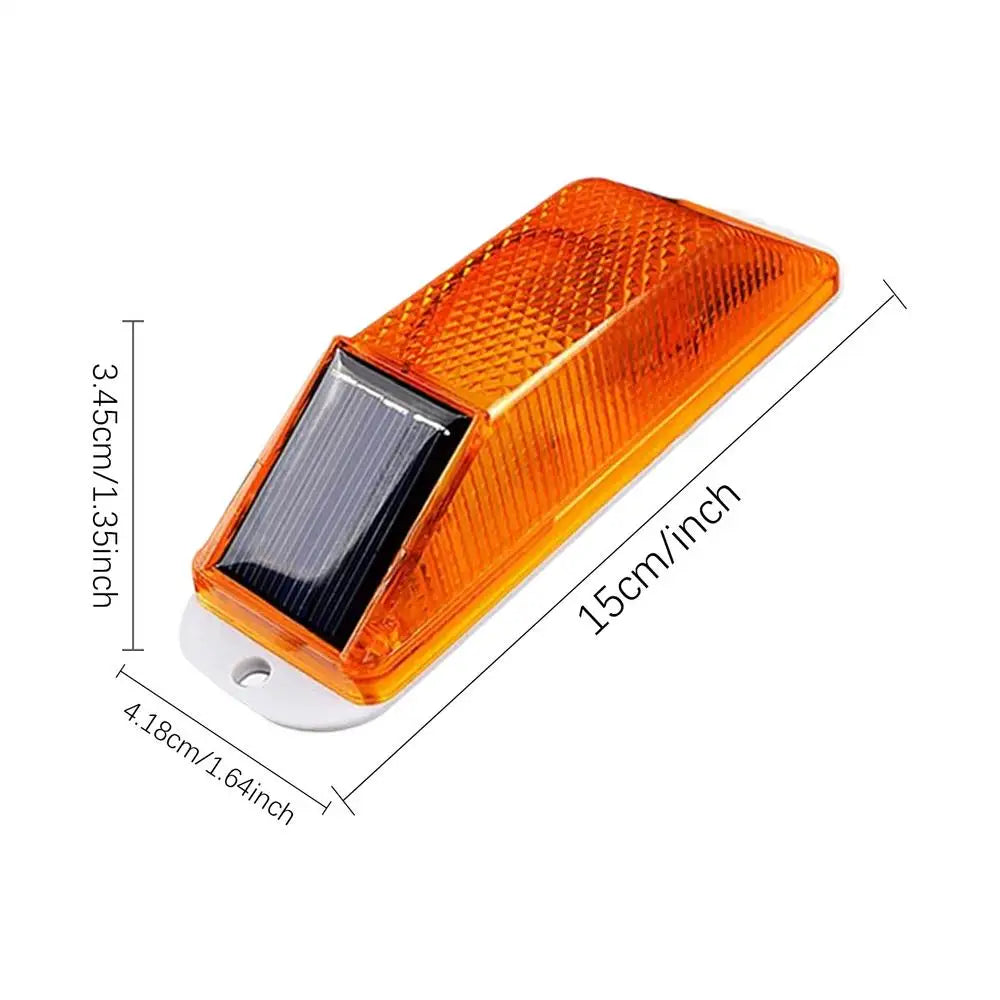 New Warning LED Lamp Solar Strobe Lamp Solar Warning Lamp Chip Control Bridge Night Driving Safety Light Traffic Caution Light Peaceful Pleasures Health and Wellness Yellow