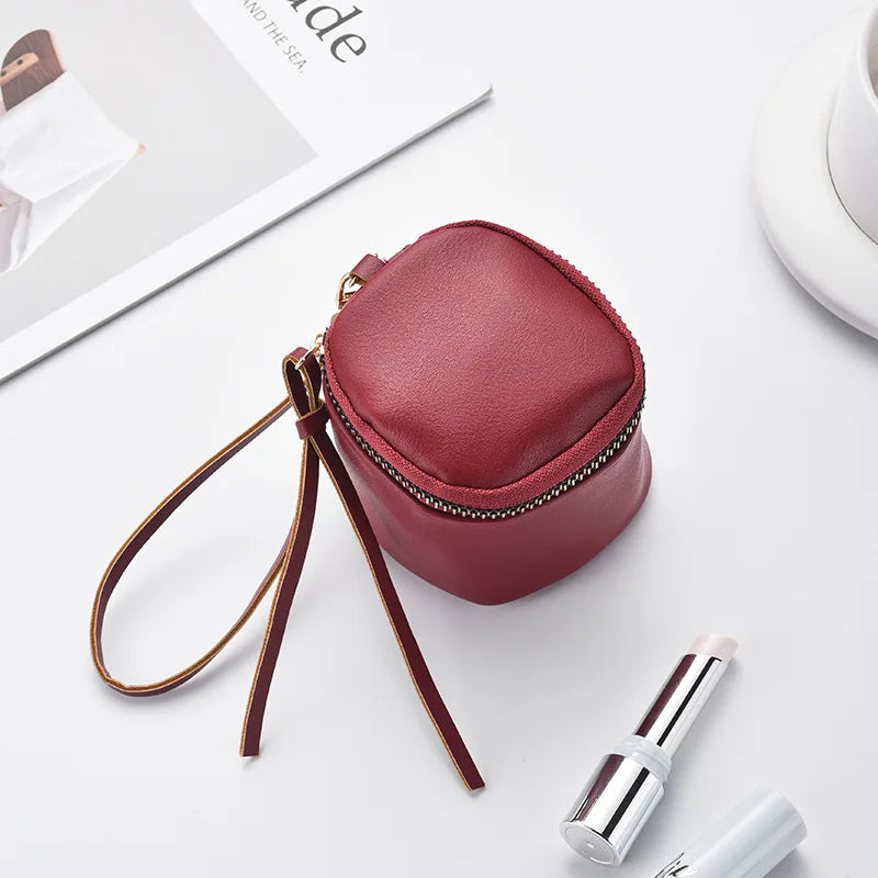 Vintage Coin Purse Cosmetic Bag – Waterproof PU Jewelry Organizer