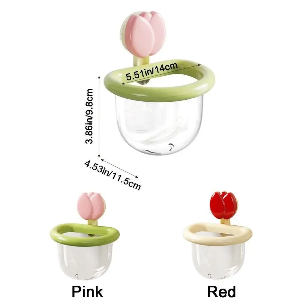 Tulip Wall-Mounted Suction Cup Storage Basket | BPA-Free