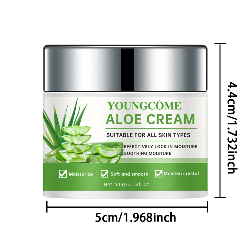 Aloe Vera Deep moisturizing cream, effectively locks in moisture and sooth skin, suitable for all skinall skin types, men and wo Peaceful Pleasures Health and Wellness 60g