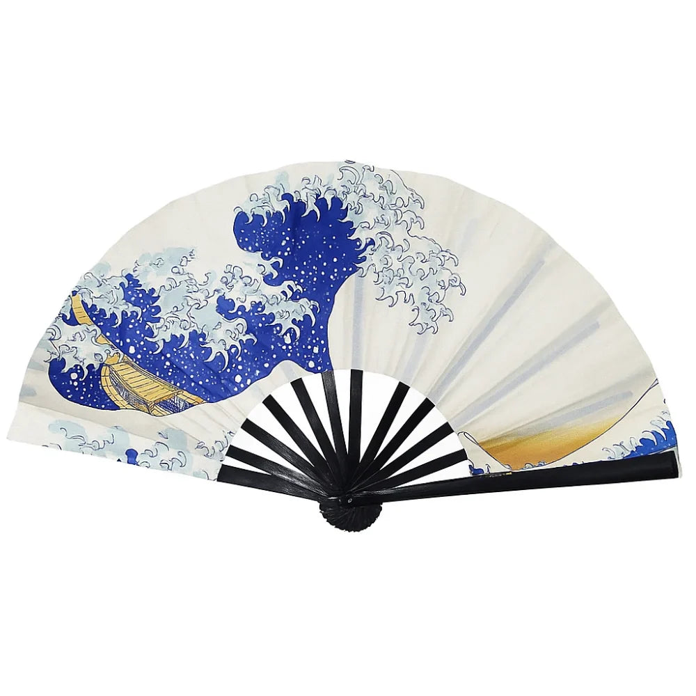 Bamboo Silk Cat Pattern Folding Fan – Decor & Gift