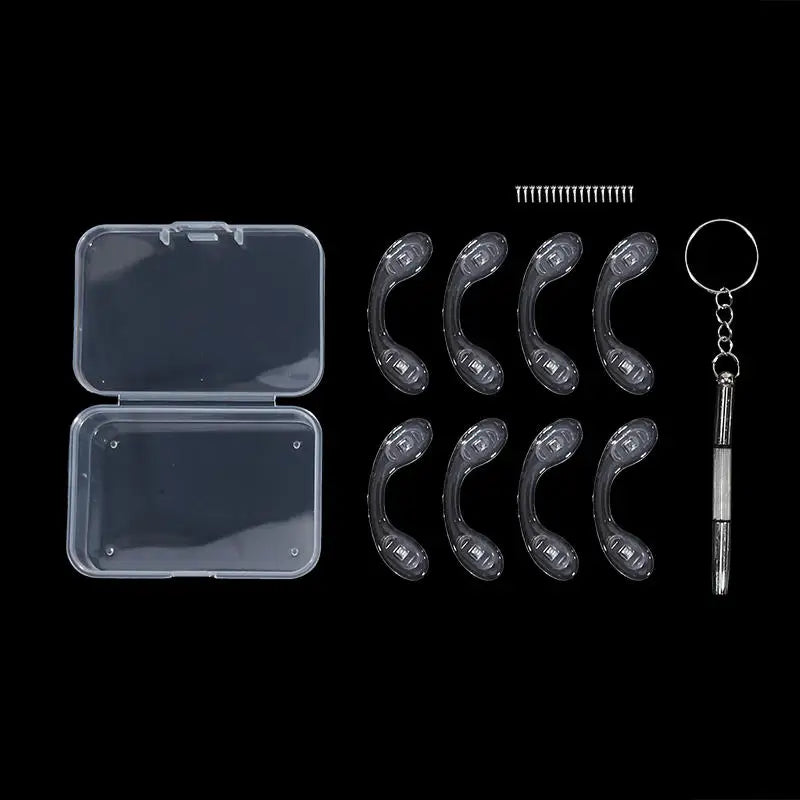 U Shaped Eyeglass Nose Pads 5 8PCS Universal Anti Slip for Sunglasses Replacement Nosepad Eyewear Accessories Peaceful Pleasures Health and Wellness Transparent 8Pcs