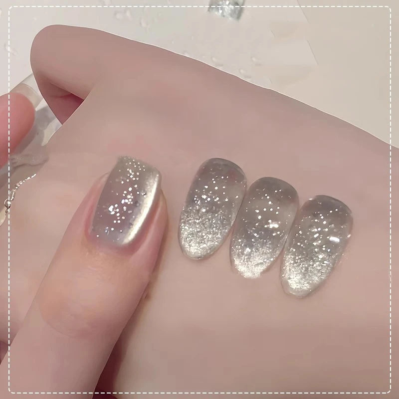 Deep Sea Blue Cat Eye Gel Polish | Bubbly Magnetic Shimmer Nail