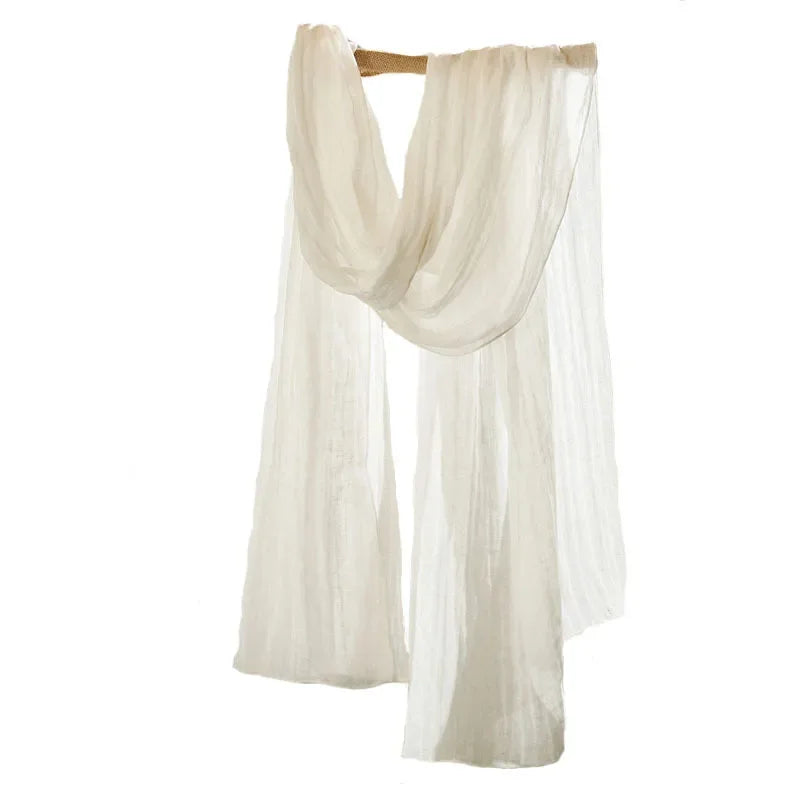 Pure White Silk Cotton Scarf for Plant & Wax Dyeing | Shawl