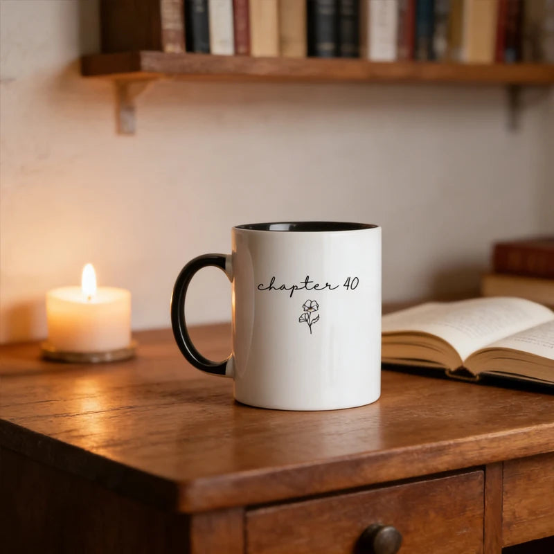 Chapter 40 Ceramic Coffee Mug | 40th Birthday Gift for Women & Men Ceramic Coffee Mug Peaceful Pleasures Health and Wellness