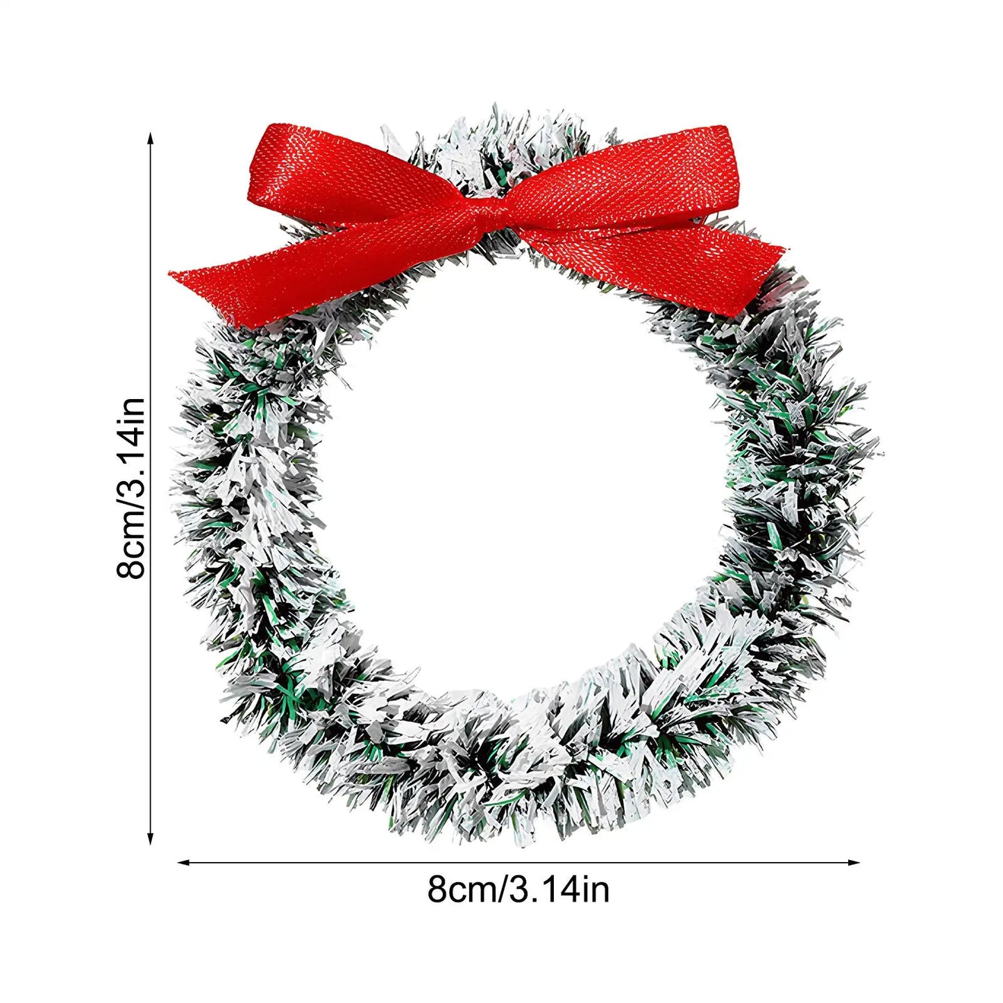 Small Christmas Wreath 6 Pieces Hangable Realistic Bow Small Kitchen Cabinet Wreaths For Window Mantel Restaurant Wall Front Peaceful Pleasures Health and Wellness