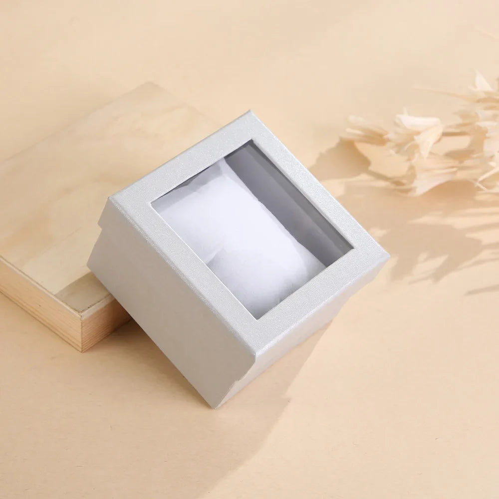 Pinstripe Transparent Watch Box | Jewelry Storage Gift Case