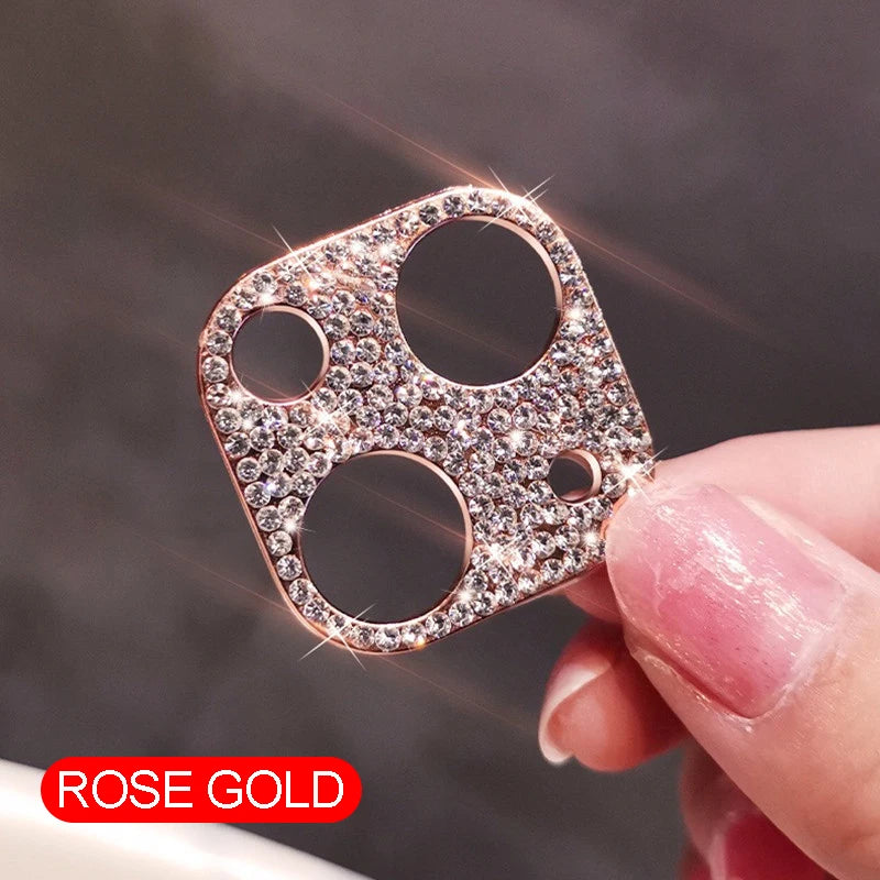 For iPhone15 Metal diamond-encrusted lens ring protector for iphone 14 pro lens protector 15 pro max accessories For iphone13 14 Peaceful Pleasures Health and Wellness Rose gold 11Pro or 11ProMax