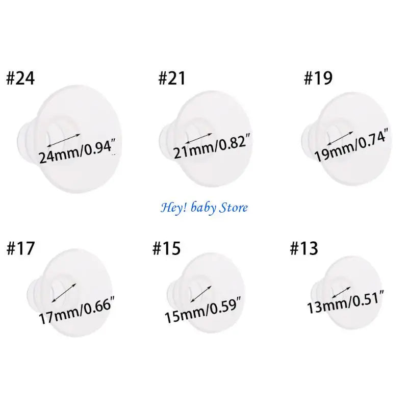 Silicone Breast Flange Inserts – 6 Sizes for Small Nipples
