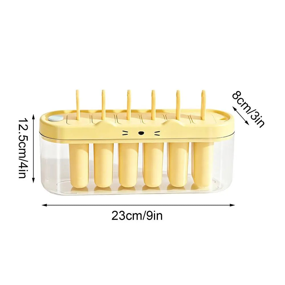6-Cavity Ice Pop Mold Maker – Non-Stick Popsicle Molds & Sticks